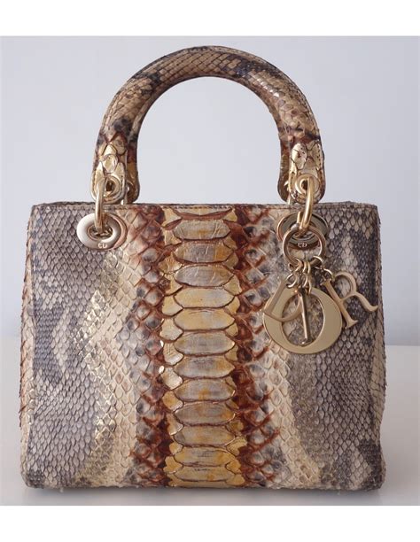 sac lady dior python|dior lambskin bag.